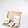 Brievenbus cadeau baby op komst – babysokjes, badzout & quote blockie