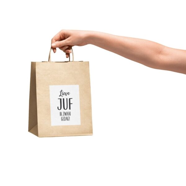 cadeautas lieve juf ik zwaai gedag lieve juf ik zwaai gedag
