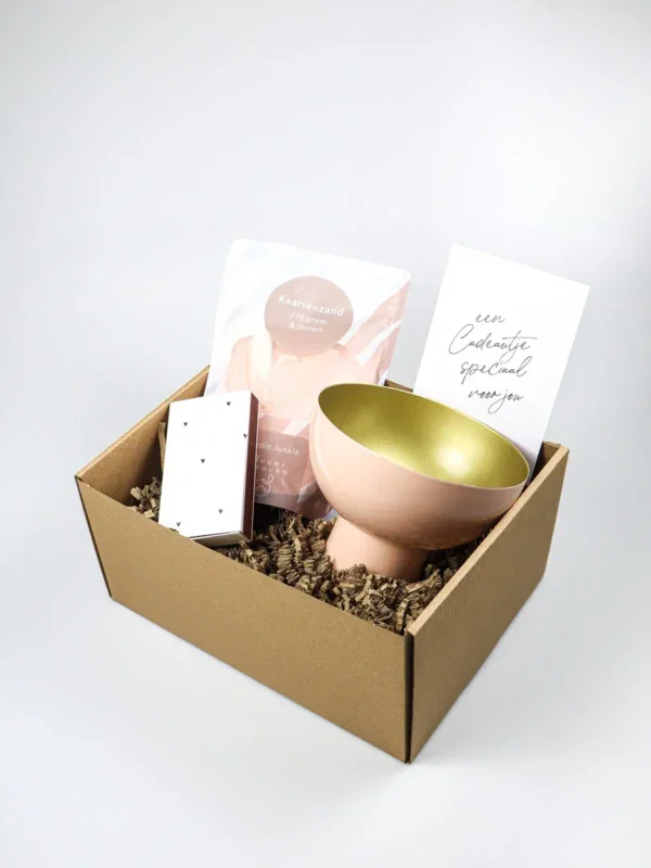 Cadeaupakket speciaal voor jou met kaarsenzand Cadeaupakket speciaal voor jou met kaarsenzand