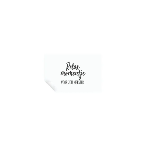 relax momentje voor jou meester liggend