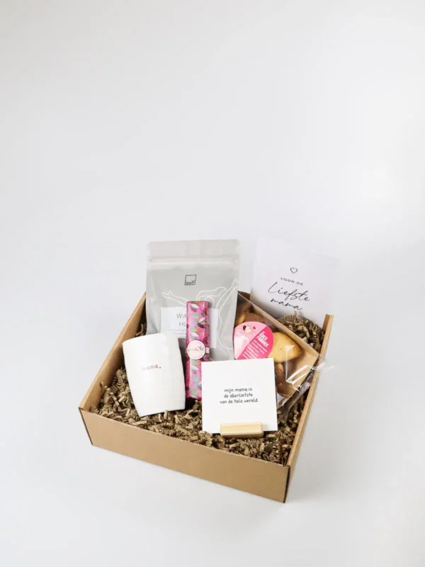 Cadeaupakket voor mama – verwenmoment met Zusss mok, lekkers en lieve boodschap