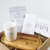 Genietmoment cadeau voor papa met mok en chocolade