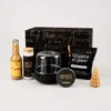 Luxe kerstcadeaupakket met popcorn, chips en kaarsen