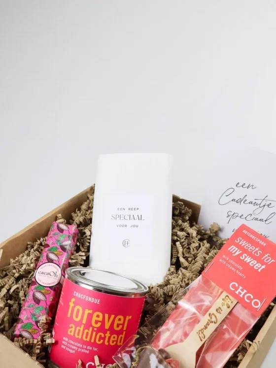 Cadeaupakket chocolover met Tony, chocofondue en chocolademelk