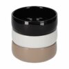 Serveerschaaltjes Jurre 3 stuks wit taupe zwart – Jens Living
