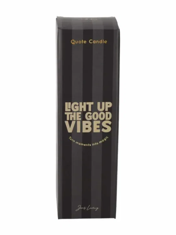 Kaars zwart light up the good vibes – Jens Living