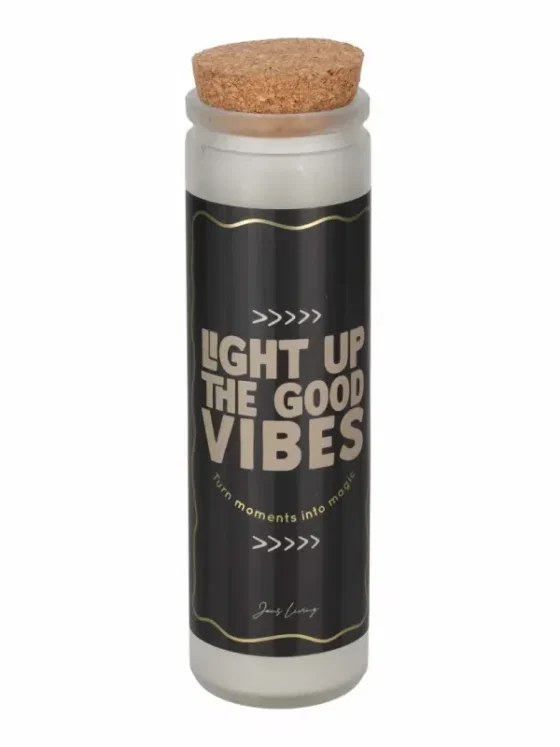 Kaars zwart light up the good vibes – Jens Living