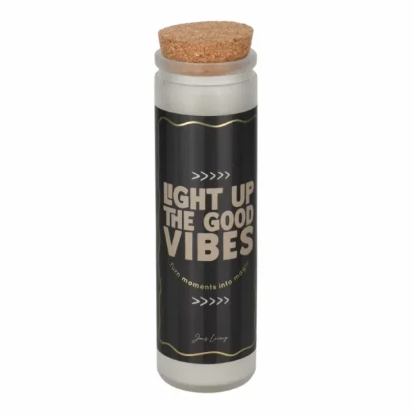Kaars zwart light up the good vibes – Jens Living
