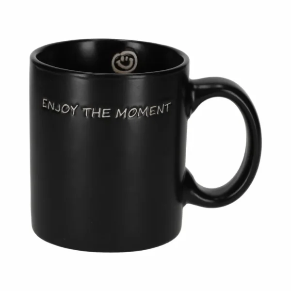 Mok zwart enjoy the moment – Jens Living