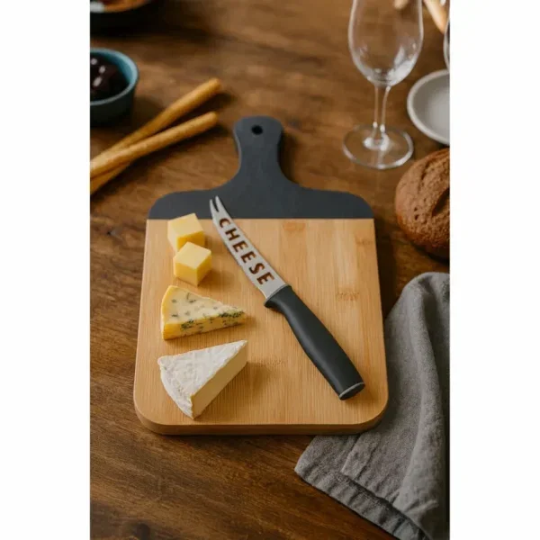 Serveerplank met kaasmes bamboe – Jens Living