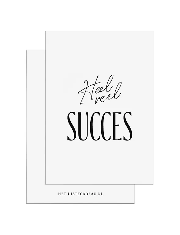 Ansichtkaart - Heel veel Succes