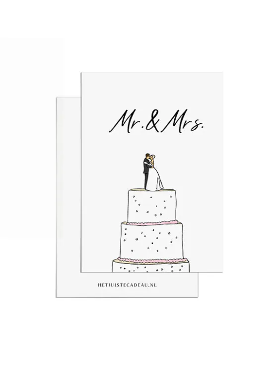 A7kaartje felicitatie - Mr & Mrs A7kaartje felicitatie - Mr & Mrs