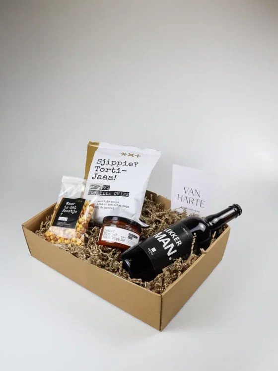 Gefeliciteerd cadeaupakket met speciaalbier en tortillachips