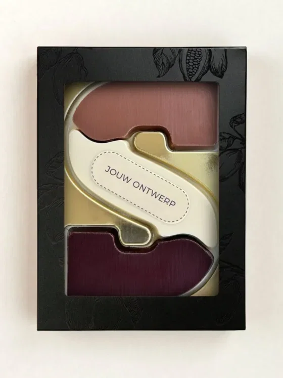 Chocoladeletter S Drie Smaken | Eigen Logo | 205g
