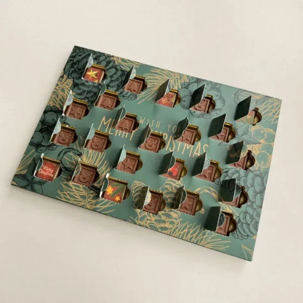 Adventskalender Kerst Chocolade | 24 stuks melk | 240gt Adventskalender Kerst Chocolade | 24 stuks melk | 240g