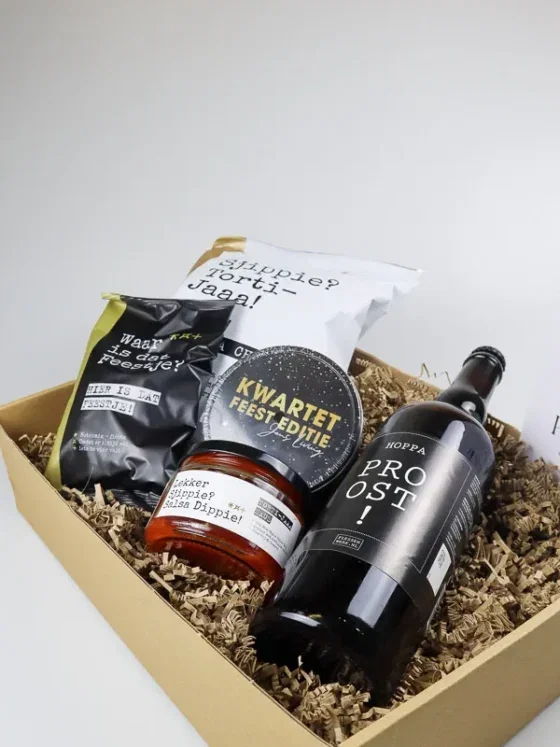Gefeliciteerd cadeaupakket met speciaalbier en tortillachips