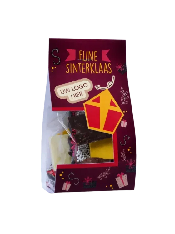 Smulzakje Sinterklaas Eigen Logo | 100g Chocolade Sintmix