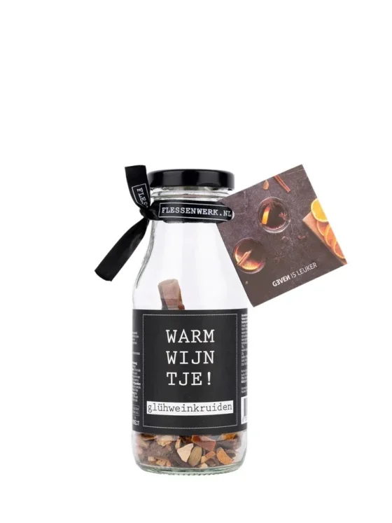 Glühweinmix warm wijntje kruiden in flesje