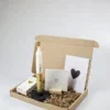 Brievenbuscadeau I love you met kaars, kandelaar & blockie