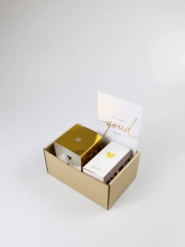 Cadeaupakket Jij Bent Goud Waard met Geurkaars Cadeaupakket Jij Bent Goud Waard met Geurkaars