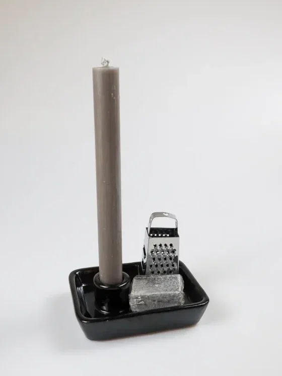 Cadeaupakket kandelaar en kaarsen - Sfeervol en stoer cadeau