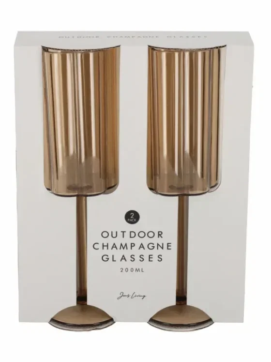 Champagneglazen Amber - Kunststof