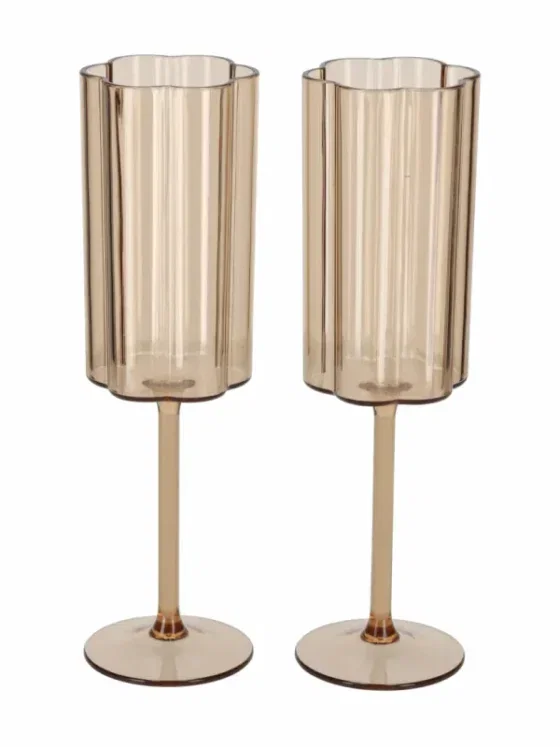 Champagneglazen Amber - Kunststof