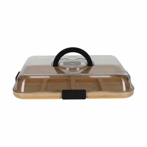 JENS Living Bamboe Snack Tray Met Deksel JENS Living Bamboe Snack Tray Met Deksel