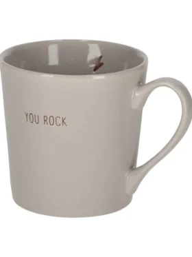 Koffiemok Shiny Mok Zand - You Rock