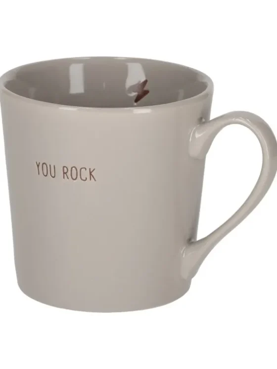 Koffiemok Shiny Mok Zand - You Rock