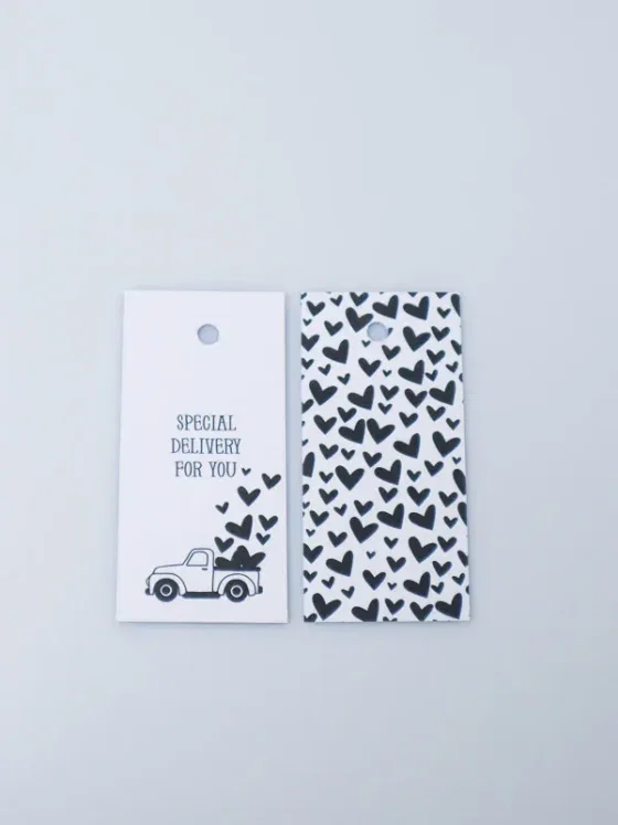 Special delivery for you/ hartjes - Cadeaulabel kaartjes set van 10