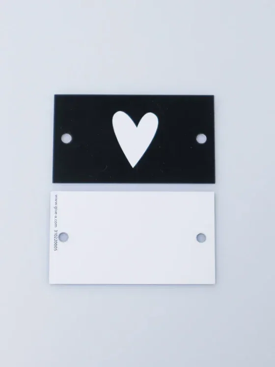 Wit hart - Cadeaulabel kaartjes set van 10
