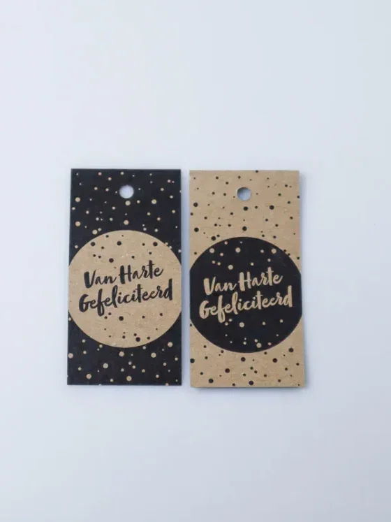 Van harte gefeliciteerd - Cadeaulabel kaartjes set van 10