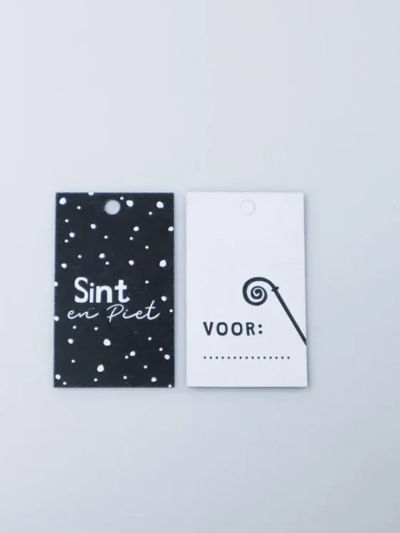 Sint en Piet- Cadeaulabel kaartjes set van 10