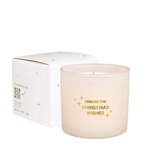 Geurkaars met armband - Sending you christmas wishes winter wood
