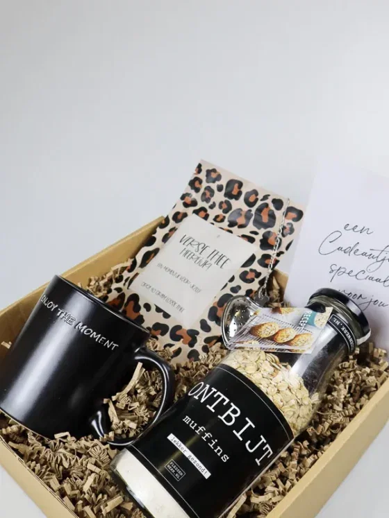 Cadeaupakket ontbijt thee en mok - Genieten van de ochtend