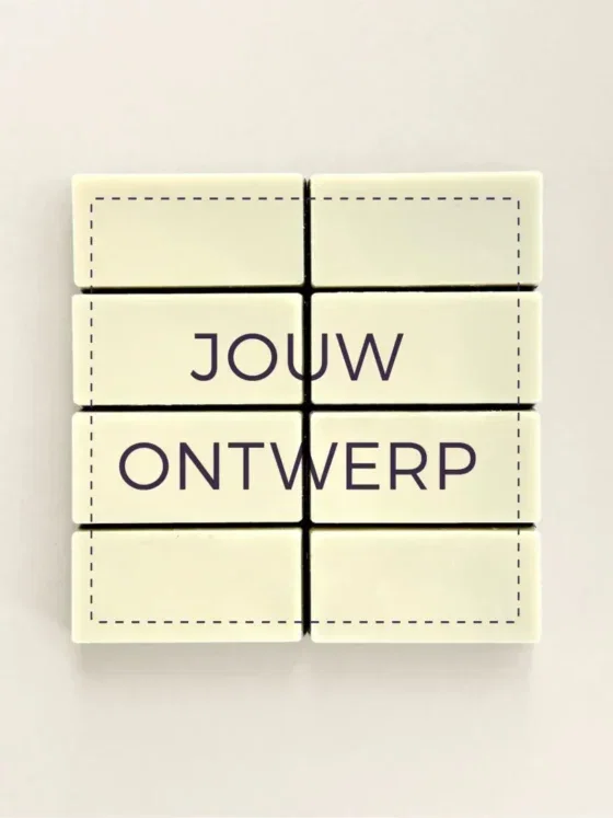 Chocolade wenskaart - Eigen ontwerp | 8 XL blokjes | 176g