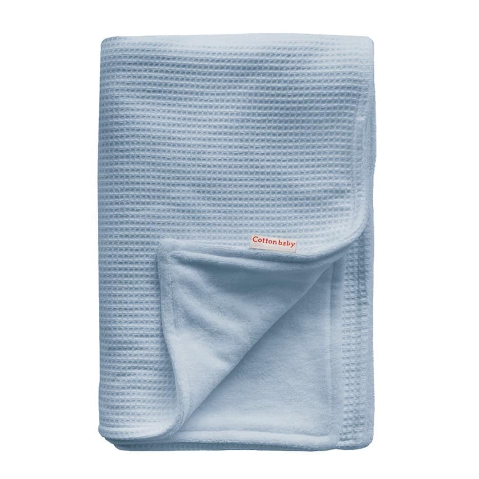 Cotton Baby Wiegdeken Wafel Gevoerd