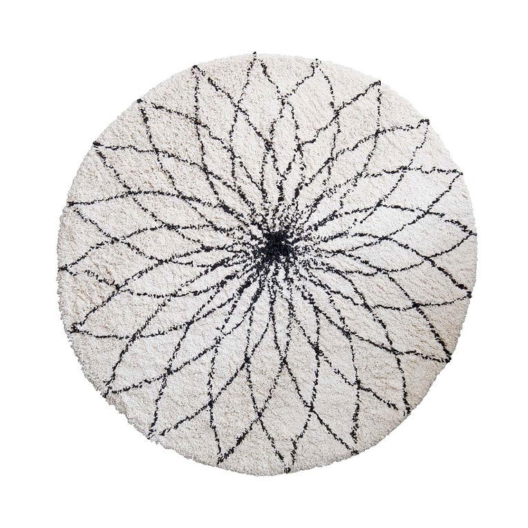 Kidsdepot Vloerkleed Rond 'Flower Power'