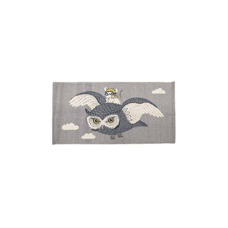 bloomingville Vloerkleed Uil Grey 60x120CM