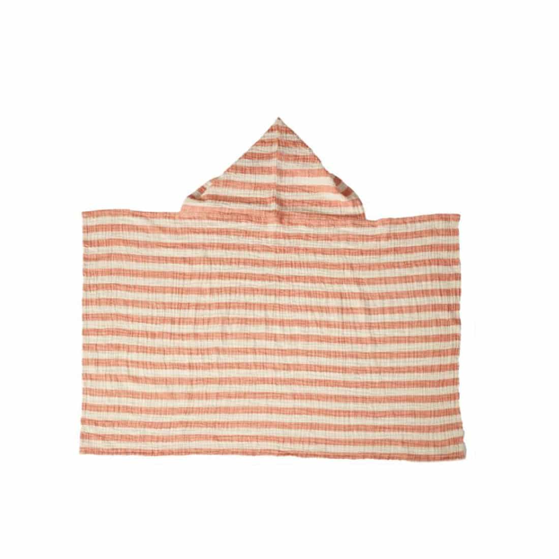 Quax Badcape Muslin Stripes-Rood