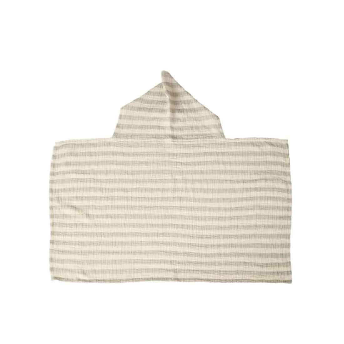 Quax Badcape Muslin Stripes-Grijs