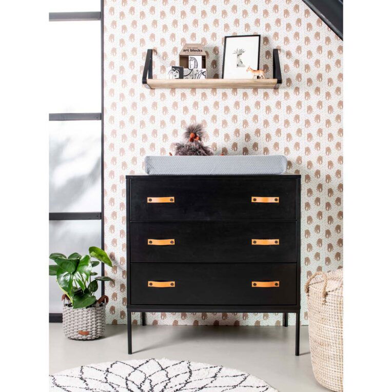 Coming Kids Bliss - Commode Zwart 3 Laden - Afbeelding 3