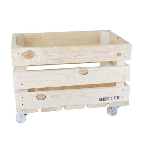 Rescued! Pallet Kratje op Wieltjes
