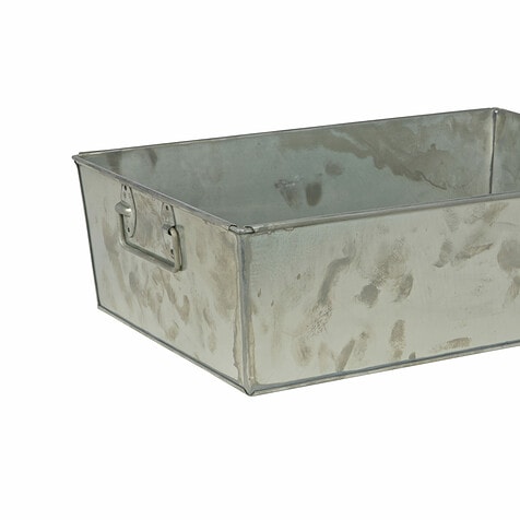 Woood Opbergbak 'Crate' Zink