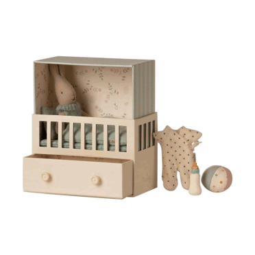 maileg babykamer met micro rabbit