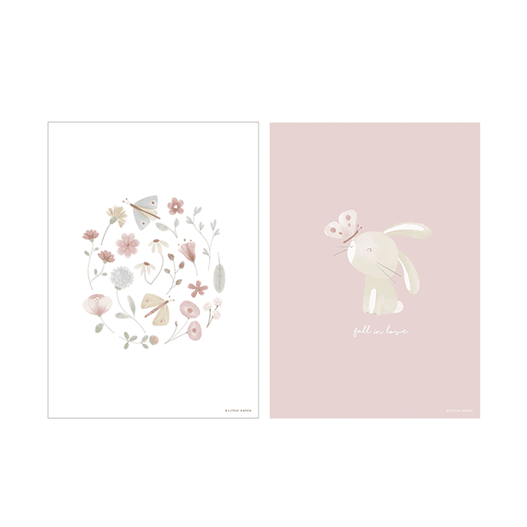 Little Dutch Poster A3 Flowers&butterflies