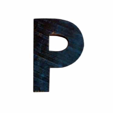 Otentic Alfabet Letter P