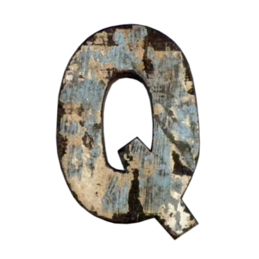 Otentic Alfabet Letter Q
