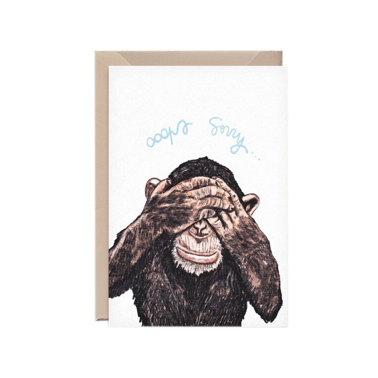 Kathings Kaart 'chimp sorry'